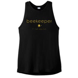 Bee If I Run You Run Beekeeper Apiarist Honey Gift Ladies PosiCharge Tri-Blend Wicking Tank