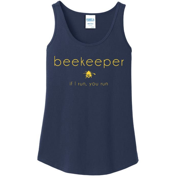 Bee If I Run You Run Beekeeper Apiarist Honey Gift Ladies Essential Tank