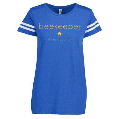 Bee If I Run You Run Beekeeper Apiarist Honey Gift Enza Ladies Jersey Football T-Shirt