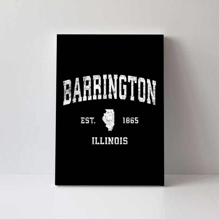 Barrington Illinois Il Vintage Athletic Sports Canvas