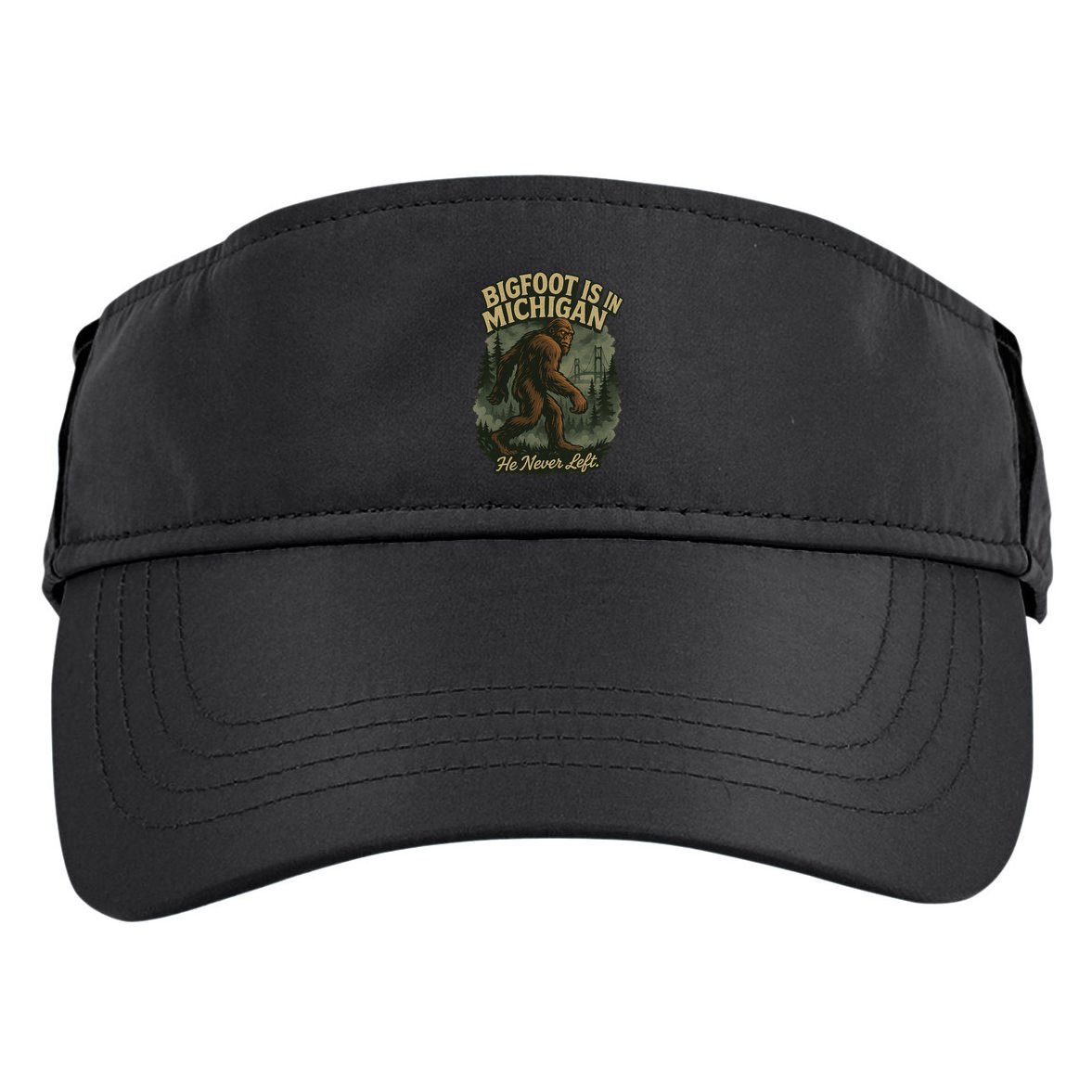 Bigfoot Is In Michigan Adult Drive Performance Visor