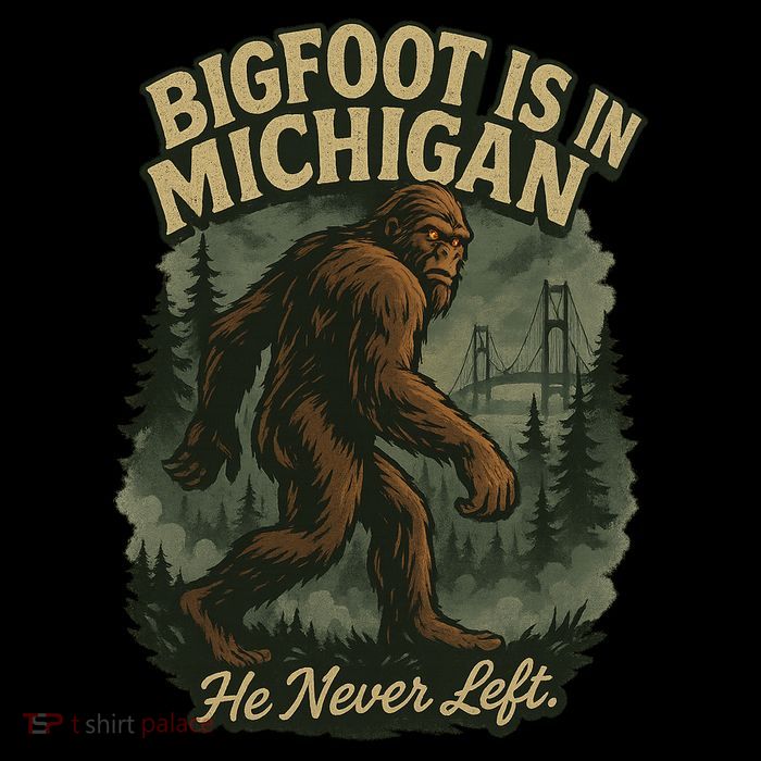 Bigfoot Is In Michigan Kids T-Shirt