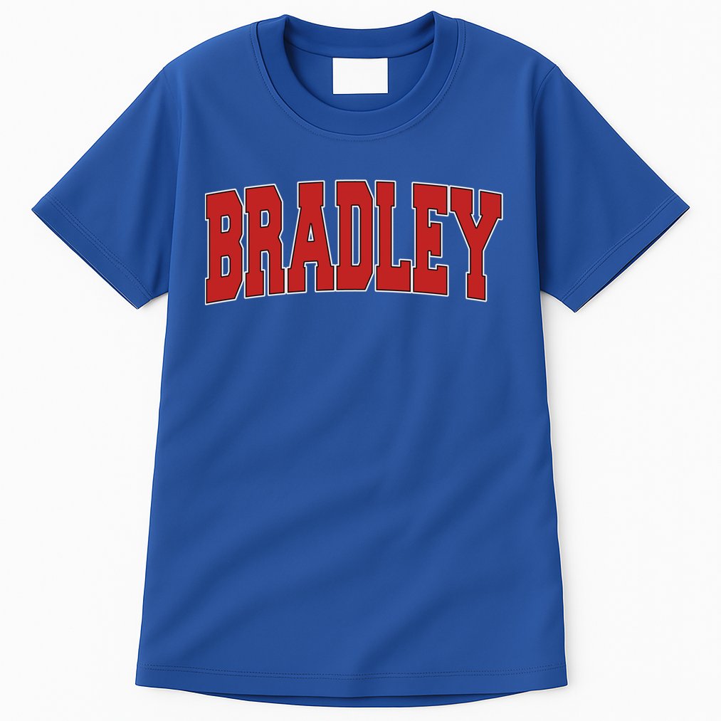 Bradley Il Illinois Varsity Style Usa Vintage Sports Cute Gift Tall T-Shirt