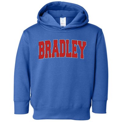 Bradley Il Illinois Varsity Style Usa Vintage Sports Cute Gift Toddler Hoodie