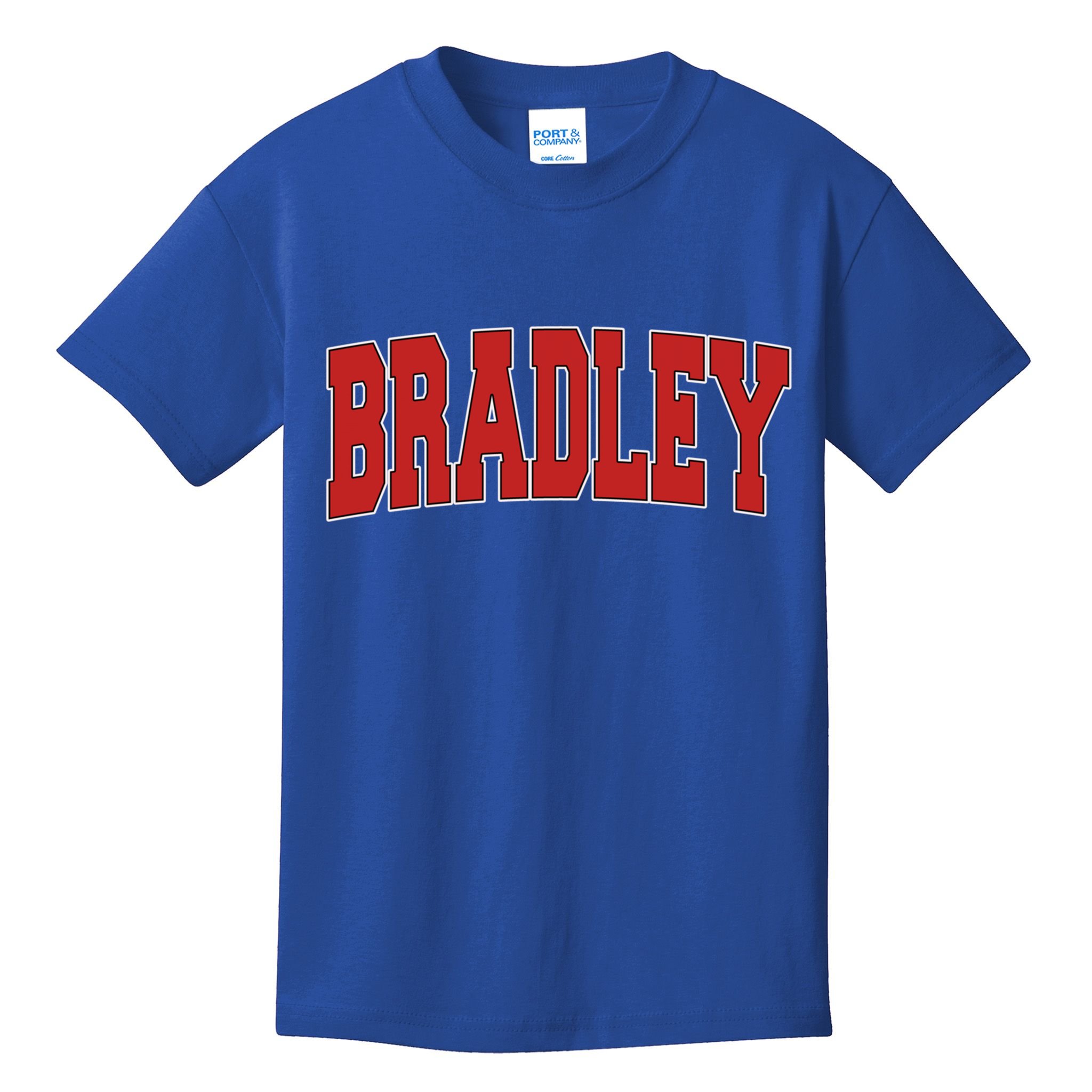 Bradley Il Illinois Varsity Style Usa Vintage Sports Cute Gift Kids T-Shirt