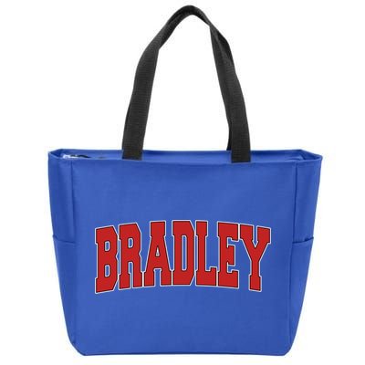 Bradley Il Illinois Varsity Style Usa Vintage Sports Cute Gift Zip Tote Bag