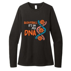 Basketball Is In My DNA Funny Coach Player Womens CVC Long Sleeve Shirt