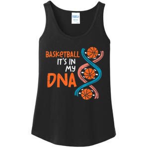 Basketball Is In My DNA Funny Coach Player Ladies Essential Tank