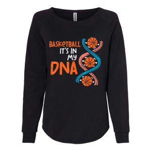 Basketball Is In My DNA Funny Coach Player Womens California Wash Sweatshirt