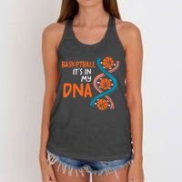 Basketball Is In My DNA Funny Coach Player Women's Knotted Racerback Tank