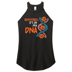 Basketball Is In My DNA Funny Coach Player Women's Perfect Tri Rocker Tank