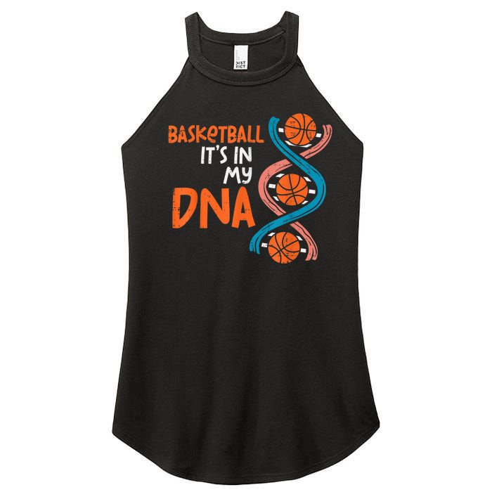 Basketball Is In My DNA Funny Coach Player Women's Perfect Tri Rocker Tank