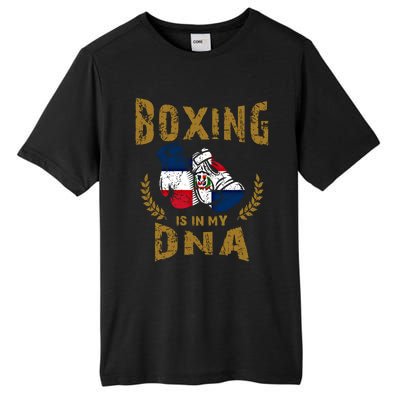 Boxing Is In My Dna Dominican Republic Flag Boxing Gloves Gift Tall Fusion ChromaSoft Performance T-Shirt