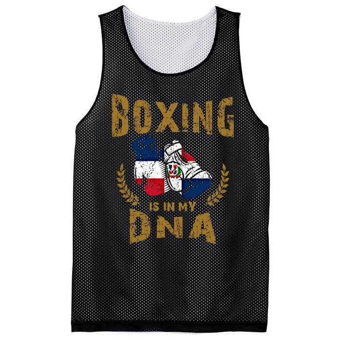 Boxing Is In My Dna Dominican Republic Flag Boxing Gloves Gift Mesh Reversible Basketball Jersey Tank