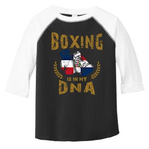 Boxing Is In My Dna Dominican Republic Flag Boxing Gloves Gift Toddler Fine Jersey T-Shirt