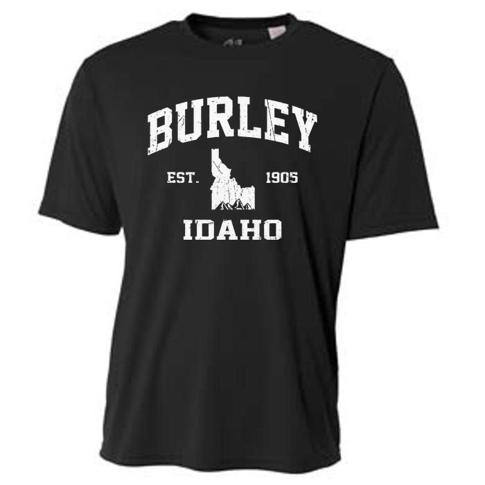 Burley Idaho ID Vintage State Athletic Style Cooling Performance Crew T-Shirt