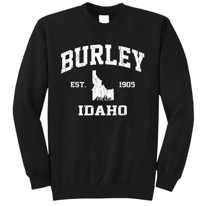 Burley Idaho ID Vintage State Athletic Style Sweatshirt