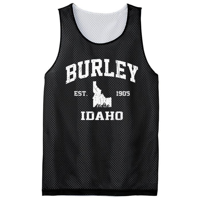 Burley Idaho ID Vintage State Athletic Style Mesh Reversible Basketball Jersey Tank