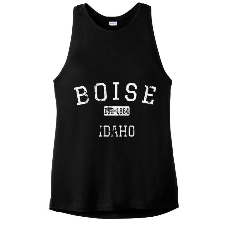 Boise Idaho ID Vintage Ladies PosiCharge Tri-Blend Wicking Tank