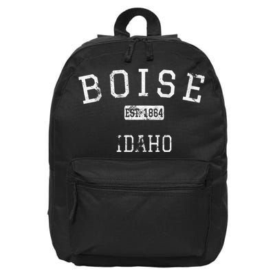 Boise Idaho ID Vintage 16 in Basic Backpack
