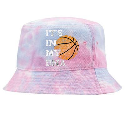 Basketball It's In My DNA Fingerprint Playing Basketball  Tie-Dyed Bucket Hat