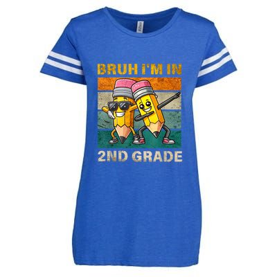 Bruh Im In 2nd Grade Funny Back To School Gift Enza Ladies Jersey Football T-Shirt