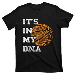 Basketball It's In My DNA Fingerprint Playing Basketball T-Shirt