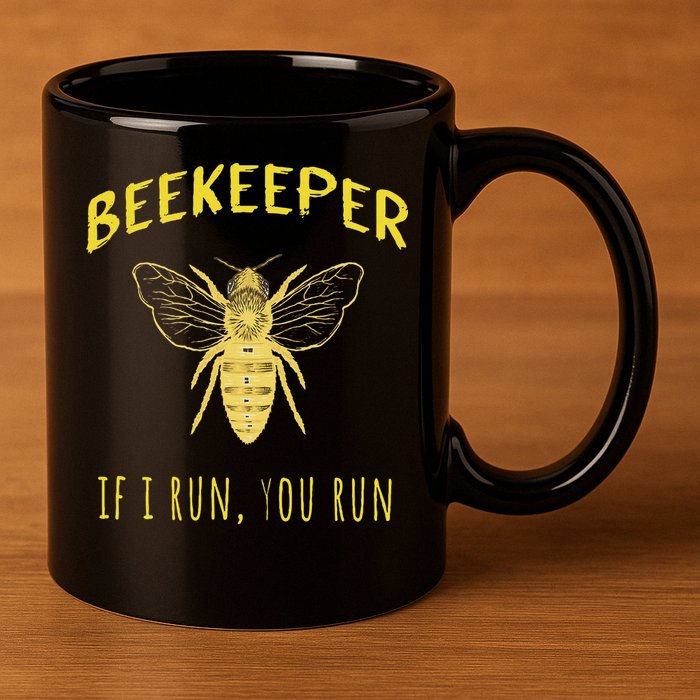 Beekeeper If I Run You Run Funny Beekeeping Lovers 11oz C Handle Ceramic Mug