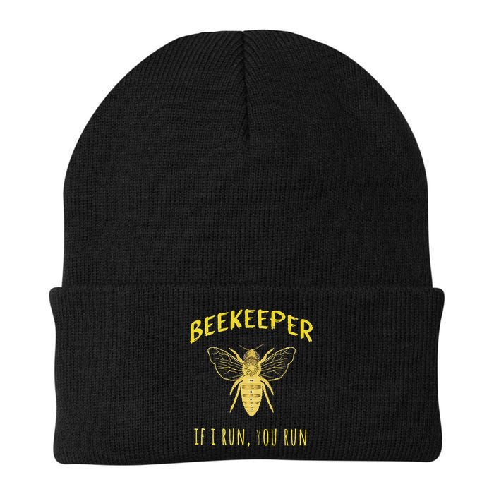 Beekeeper If I Run You Run Funny Beekeeping Lovers Beanie