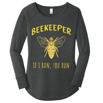 Beekeeper If I Run You Run Funny Beekeeping Lovers Women's Perfect Tri Tunic Long Sleeve Shirt