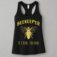 Beekeeper If I Run You Run Funny Beekeeping Lovers Womens Tank Top