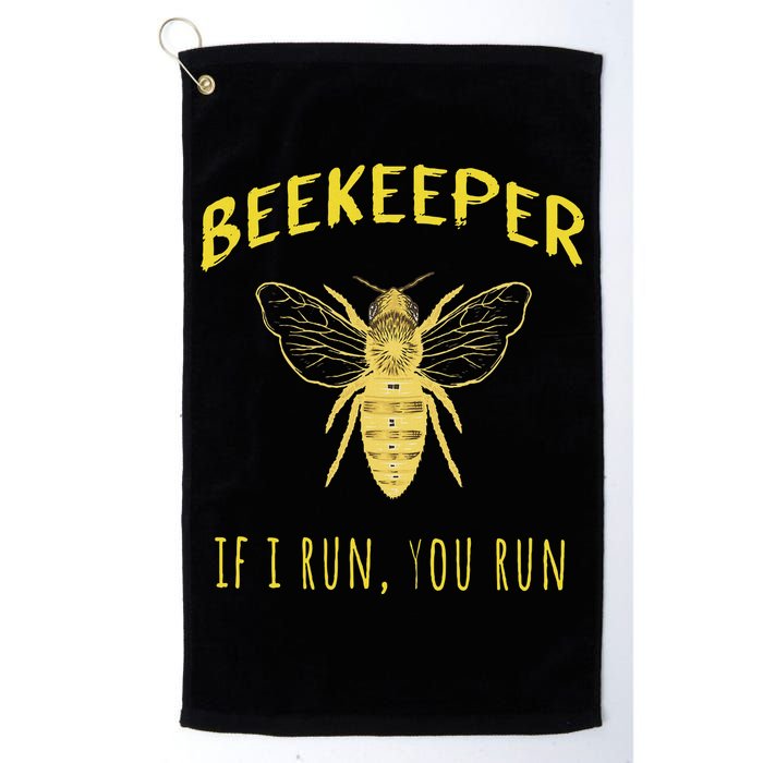 Beekeeper If I Run You Run Funny Beekeeping Lovers Golf Towel
