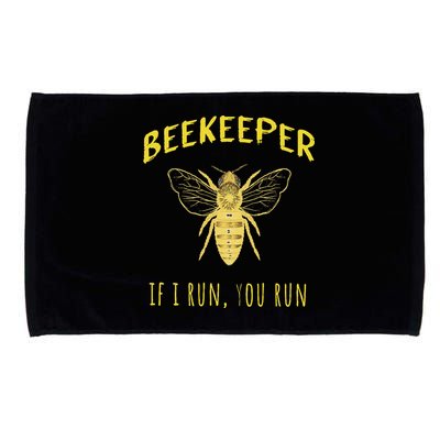 Beekeeper If I Run You Run Funny Beekeeping Lovers Microfiber Hand Towel