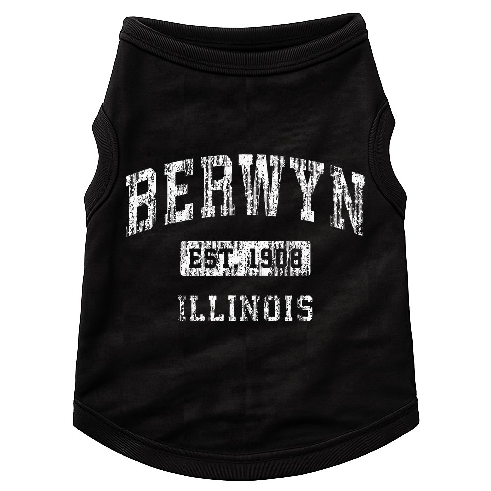 Berwyn Illinois Il Vintage Established Sports Design Doggie Tank