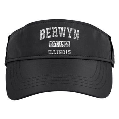 Berwyn Illinois Il Vintage Established Sports Design Adult Drive Performance Visor