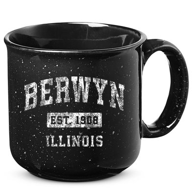 Berwyn Illinois Il Vintage Established Sports Design 15oz Campfire Ceramic Mug
