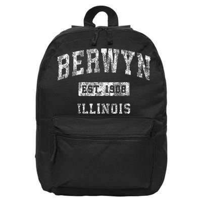 Berwyn Illinois Il Vintage Established Sports Design 16 in Basic Backpack