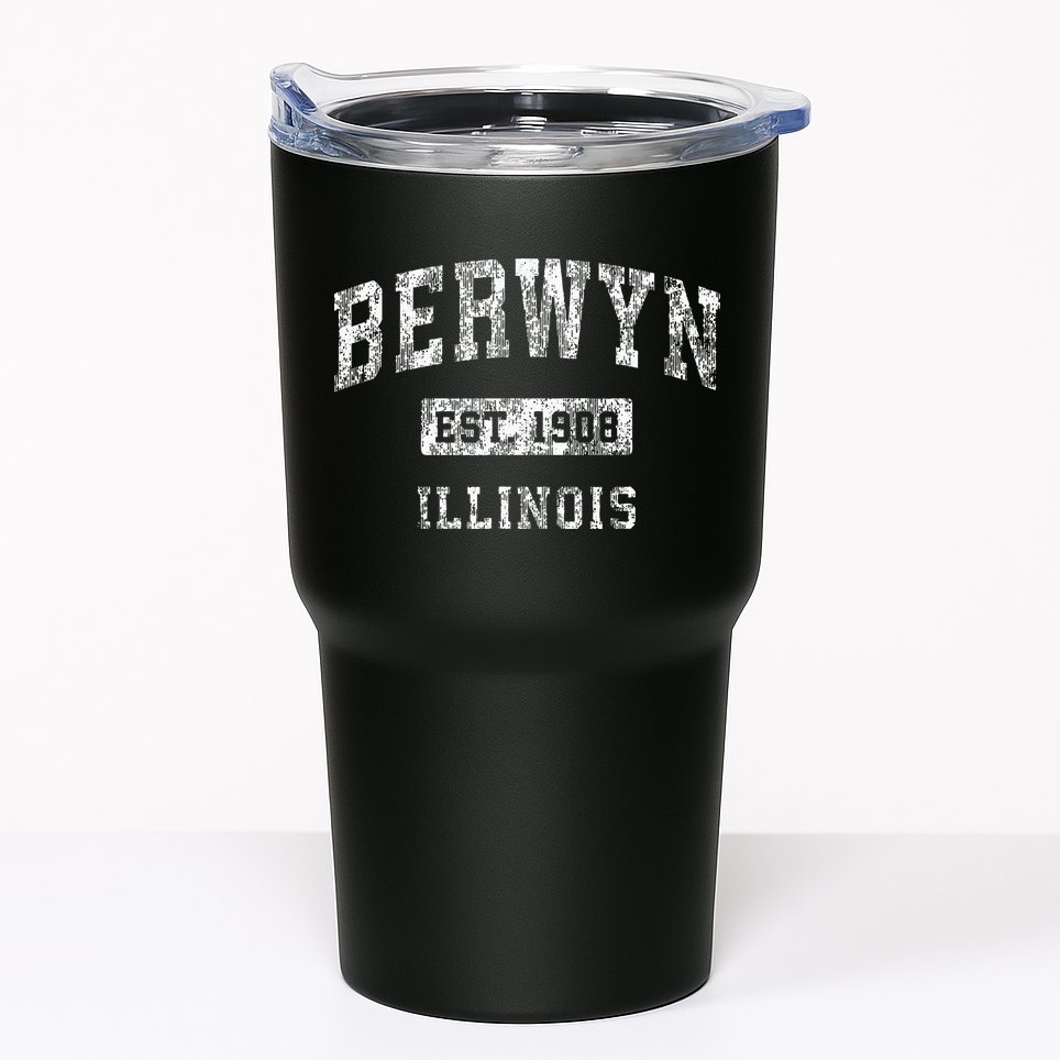 Berwyn Illinois Il Vintage Established Sports Design Tumbler