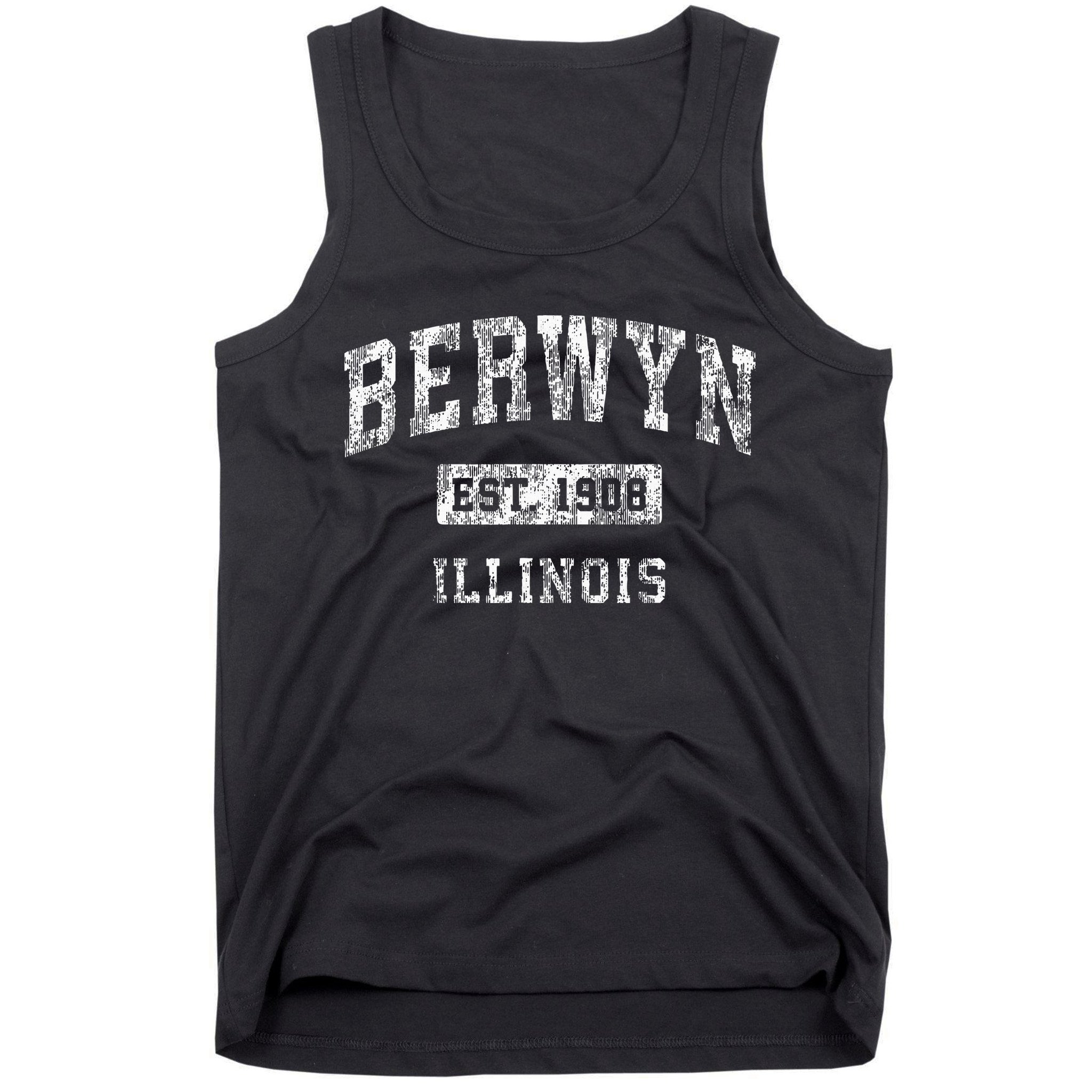 Berwyn Illinois Il Vintage Established Sports Design Tank Top