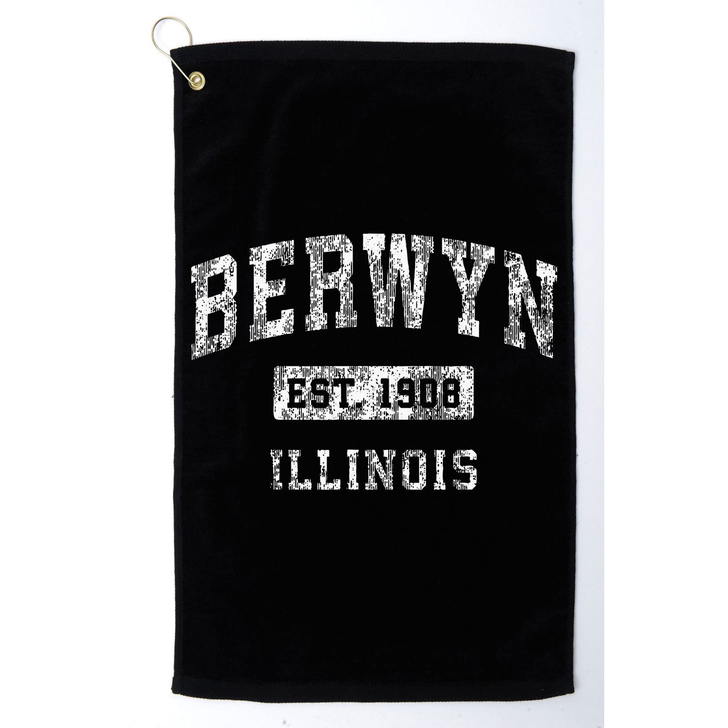 Berwyn Illinois Il Vintage Established Sports Design Golf Towel