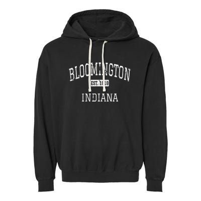 Bloomington Indiana In Vintage Garment-Dyed Fleece Hoodie