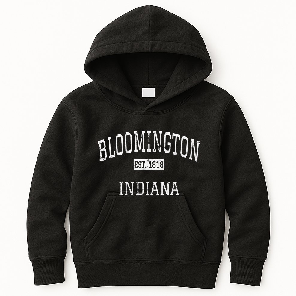 Bloomington Indiana In Vintage Kids Hoodie