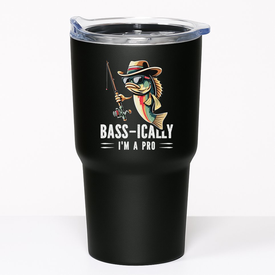 Bass Ically IM A Pro Bass Fishing Apparel For Tumbler