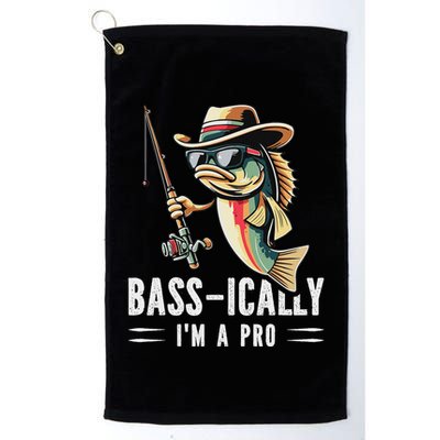 Bass Ically IM A Pro Bass Fishing Apparel For Golf Towel