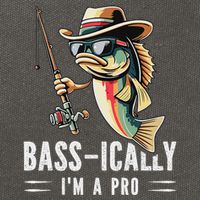 Bass Ically IM A Pro Bass Fishing Apparel For Cotton Canvas Backpack