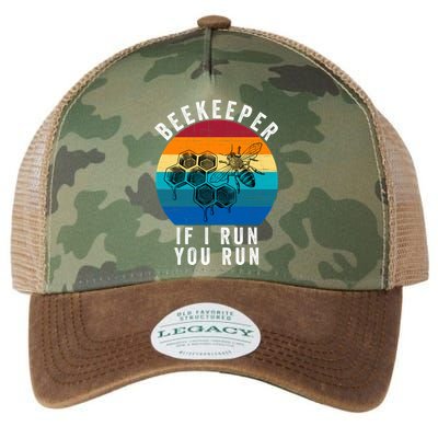 Beekeeper If I Run You Run Honeybees Apiculture Bee Keeper Beekeeping Bee Lovers Legacy Tie Dye Trucker Hat