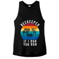 Beekeeper If I Run You Run Honeybees Apiculture Bee Keeper Beekeeping Bee Lovers Ladies PosiCharge Tri-Blend Wicking Tank