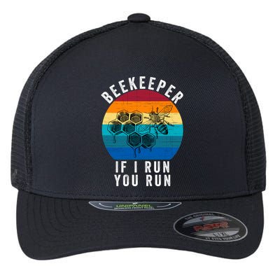 Beekeeper If I Run You Run Honeybees Apiculture Bee Keeper Beekeeping Bee Lovers Flexfit Unipanel Trucker Cap