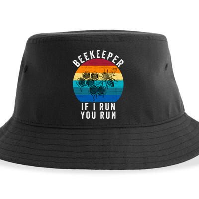 Beekeeper If I Run You Run Honeybees Apiculture Bee Keeper Beekeeping Bee Lovers Sustainable Bucket Hat