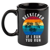 Beekeeper If I Run You Run Honeybees Apiculture Bee Keeper Beekeeping Bee Lovers 11oz C Handle Ceramic Mug